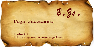 Buga Zsuzsanna névjegykártya